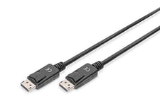 DIGITUS Câble DisplayPort - UHD 4K/60Hz - 4m - avec verrouillage - HBR 2 - Compatible avec moniteur, carte graphique gaming