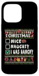 iPhone 14 Pro Max Cute Nice Naughty I was Hangry Christmas Santa Claus Case