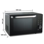 Drop-down Door Microwave Oven Convection and Grill Freestanding 34L 1000W