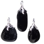 Gemstone Pendant Black Tourmaline 3 Stk.