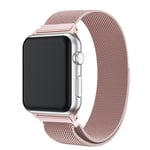 Apple Watch Series 8 45mm Armband Milanese Loop, Rosa guld