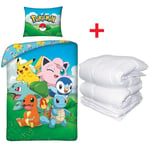 Pokémon Forêt Complet Lit Simple Housse De Couette Avec Couette D'Hiver