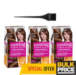 ' ORÉAL Casting Creme Gloss 603 Chocolat Vanille Cheveux Couleur 3-pack Ammoniac