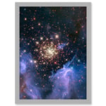 Hubble Space Telescope Image Starburst Cluster NGC 3603 Nebula Resembles Celestial Fireworks Surrounded By Clouds Of Interstellar Gas And Dust Art Pri