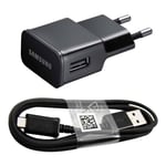 Originale Caricabatteria+Cavo Usb nero Samsung ETA U90 2A GT-P5100 Galaxy Tab 2