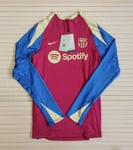 Nike FC Barcelona Dri-Fit Strike 1/2 Zip Drill Football Top  - Mens Large New