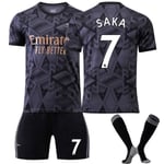 22-23 Arsenal Away Set T-shirt No.7 Bukayo Saka fotbollströja - Perfet 20