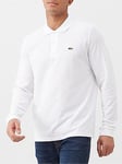 Lacoste Classic Long Sleeve Pique Polo Shirt - White