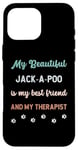 Coque pour iPhone 16 Pro Max Jack-A-Poo Jackapoo Chien Papa Maman Ami et Thérapeute