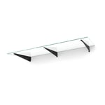 designtak entrétak easy collection flat console black - frosted glass