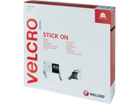 Velcro® Vel-Ec60354 Burrebånd Til Fastlimning Burrebånd Statisk Loop Del (L X B) 25000 Mm X 20 Mm Hvid 25 M