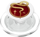 Zen Taiji Lucky Money Red Pocket Snake Year Pj ART ON BACK PopSockets PopGrip for MagSafe