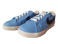 NIKE BLAZER LOW Canvas Blue Trainers 574318 400 UK 5.5, EU 38.5