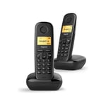 2 X Téléphone Cordless Gigaset A170 Duo Noir