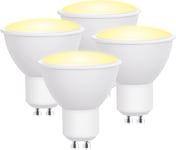 Dusk to Dawn GU10 Sensor Bulbs 5W Warm White Auto On/Off 4-Pack Energy Saving