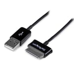 StarTech 1m Dock Connector to USB Cable for Samsung Galaxy Tab - Lade-/datakabel - USB (hann) til Samsung 30-pin dokkingkontakt (hann) - 1 m -