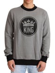 Dolce & Gabbana Pull Gris Couronne King Coton Pull IT48/US38/M