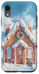 iPhone XR Cute Christmas Gingerbread House Snowflakes Holiday Xmas Case