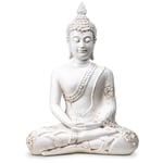 Buddha In Meditation White Thailand -- 760G; 20X11X27.5 Cm