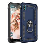 BestST Coque Huawei Y5 2019 /Honor 8S, Support de Bague en métal, pivots de Rotation à 360 ° & 180 °. Étui de Protection Slim Soft TPU + PC, Compatible avec Support de Voiture magnétique - Bleu