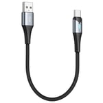 Câble USB C Court 0.5M, 3.1A Charge Rapide Cable USB C Nylon Tressé Cable USB Type C pour iPhone 15/15 Pro Max, Samsung Galaxy S23 S22 S21 S20 S10, Note 20, Huawei P40, Google Pixel 7