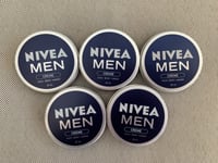 Nivea Men Creme For Face Body Hands 150ml (5 x 30ml) Sealed FREPOST