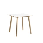 HAY - CPH Deux 210 2.0 Table Untreated Beech Frame L75 X W75 X H73 Pearl White Top Lacquered Beech Edge - Matbord - Ronan & Erwan Bouroullec - Vit - Trä