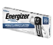 ENERGIZER ULTIMATE LITHIUM AAA batteri L92 1,5V - 10-pakning