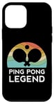 Coque pour iPhone 12 mini Ping Pong Legend Raquette de tennis de table vintage Winner