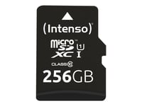 Intenso Premium - Flash-minneskort (microSDXC till SD-adapter inkluderad) - 256 GB - UHS-I / Class10 - mikroSDXC UHS-I