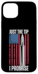 iPhone 15 Plus Just The Tip Gun Bullet US Flag Rifle Machine Gun Men Women Case