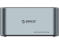 Orico Dokkingstasjon Orico Dokkingstasjon For 2,5 / 3,5" Hdd / Ssd-Stasjoner, 5 Gbps, Usb-C Til Usb-C/A Med Kloningsfunksjon (Svart)