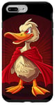 Coque pour iPhone 7 Plus/8 Plus Costume de canard de super-héros avec cape pour les fans de héros et de cape