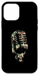 Coque pour iPhone 12 mini Microphone camouflage – Vintage Singer Live Music Lover