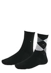 Tommy Hilfiger - Casual Womens Socks - 2 Pack - Womens Clothing - Ladies Socks - Ankle Socks - Signature Embroidered Logo - Black