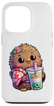 iPhone 13 Pro Kiwi Bird Drinking Bubble Tea Japanese Kimono Case