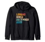 15 Year Old Legend Since December 2009 Vintage 15th Birthday Zip Hoodie