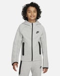 Nike Sportswear Tech Fleece Older Kids' Full-Zip Hoodie Grey Size S Athleisure 