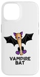 Coque pour iPhone 14 Jeu de mots amusant en forme de chauve-souris vampire