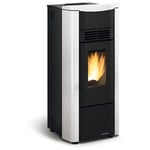 La Nordica Extraflame - poele a' granule's ventile' giusy evo 2.0 blanc 8 kW pour 201 m revetement en acier