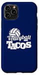 Coque pour iPhone 11 Pro Volleyball et Tacos Spike et Salsa Beach Volleyball Vibes