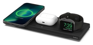 Belkin 3 in 1 MagSafe Wireless Charger Pad 15W - Black