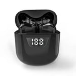 Trådlösa hörlurar Bluetooth 5.0-hörlurar Inbyggda mikrofonbrusreducerande 3d-stereoheadset In Ear Earbuds Ipx5 Vattentäta Air Buds (svarta)