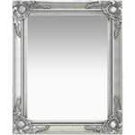 Décoshop26 - Miroir mural rectangulaire style baroque 50x60 cm Argenté DEC022860