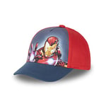 Casquette Enfant Iron Man, Casquette Baseball Garçon, Originale et Ajustable, Gris, Rouge, Jaune, Taille 54