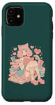 Coque pour iPhone 11 Anime Cat Girl Manga Hearts Kawaii Cute Holiday Valentines