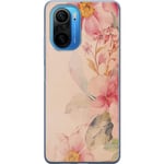 Xiaomi Poco F3 Transparent Mobilskal Färgsprakande Blommor