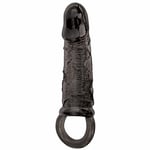 Mack Tuff Compact Penis Extender Black Realistic Cock Sleeve Length Girth Sheath