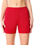 Bellivalini Femme Pantalon Court Shorts de Soie de Viscose BLV50-270 (Bordeaux, L)