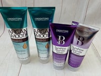 Creightons Argan Smooth Shampoo 2x 250ml 2x 200ml Sunshine Blonde Silver Shampoo